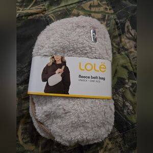 Lolé Fleece Belt Bag in Cream
